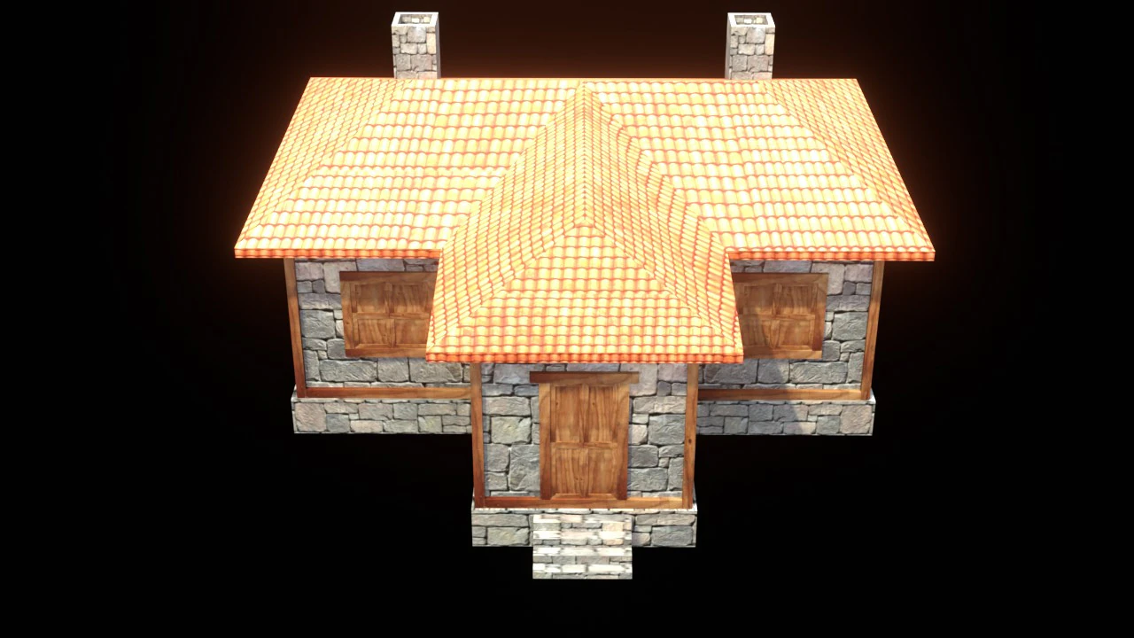 Medieval house low poly village town city residential game ready 29 3D Model .c4d .max .obj .3ds .fbx .stl .blend 
