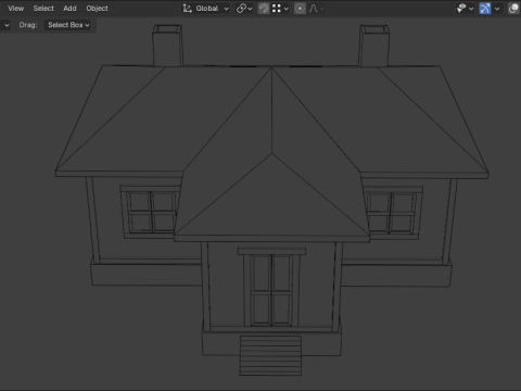 Medieval house low poly village town city residential game ready 29 3D Model