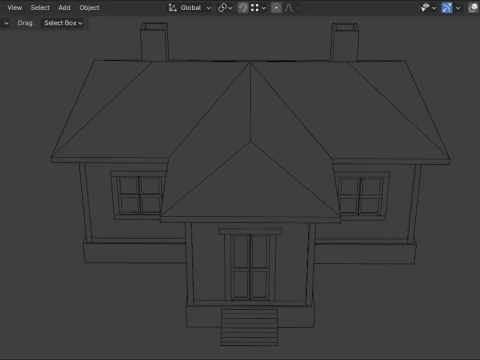 Medieval house low poly village town city residential game ready 29 3D Model