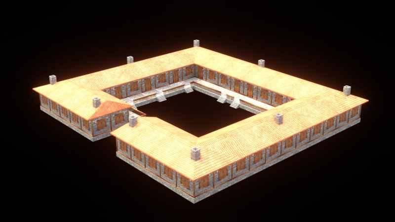 Medieval house low poly village town city residential game ready 30 3Dモデル .c4d .max .obj .3ds .fbx .stl .blend