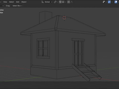 Medieval house low poly village town city residential game ready 31 3D Model