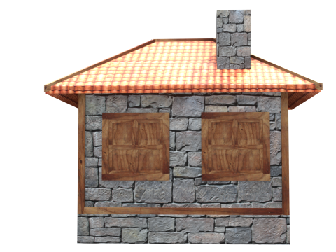 Medieval house low poly village town city residential game ready 31 3D 모델