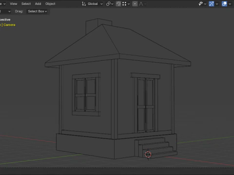 Medieval house low poly village town city residential game ready 32 3D Model
