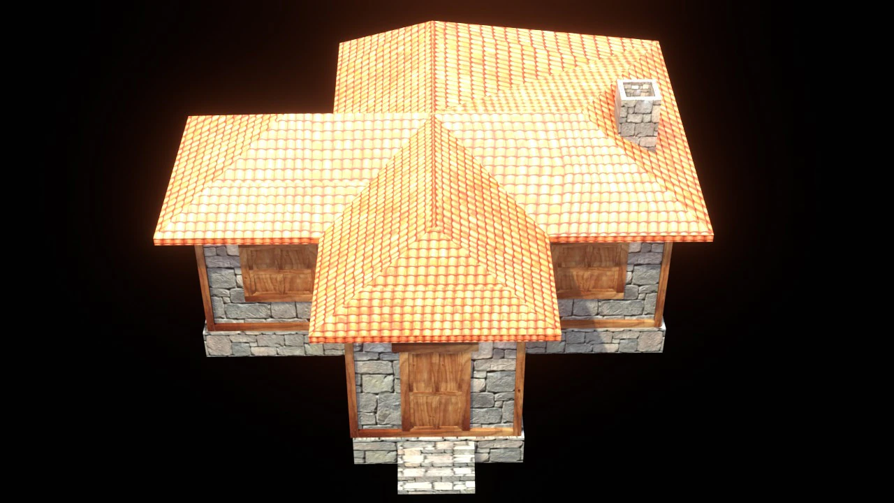 Medieval house low poly village town city residential game ready 33 3D Model .c4d .max .obj .3ds .fbx .stl .blend 