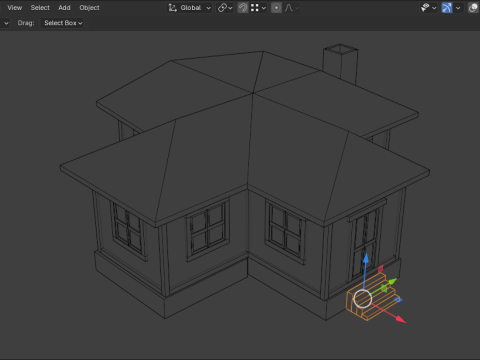 Medieval house low poly village town city residential game ready 33 3D Модель