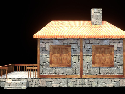 Medieval house low poly village town city residential game ready 39 3D 模型