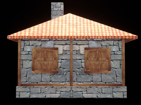 Medieval house low poly village town city residential game ready 39 3D 模型