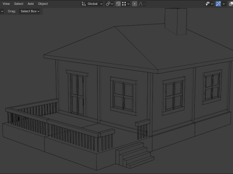 Medieval house low poly village town city residential game ready 39 3D 模型