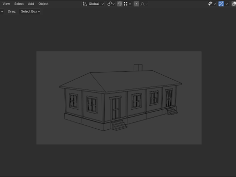 Medieval house low poly village town city residential game ready 40 Modelo 3D