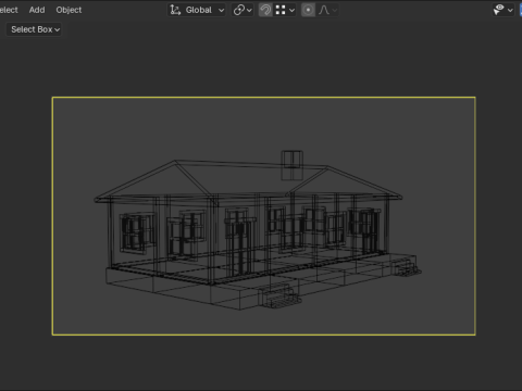 Medieval house low poly village town city residential game ready 42 3D Model