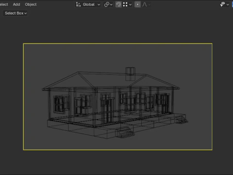 Medieval house low poly village town city residential game ready 42 3D Model