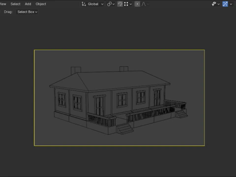 Medieval house low poly village town city residential game ready 44 3D Model