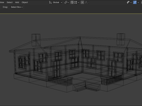 Medieval house low poly village town city residential game ready 46 3Dモデル