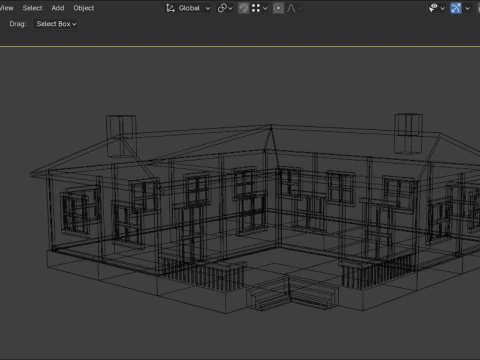 Medieval house low poly village town city residential game ready 46 3D Model