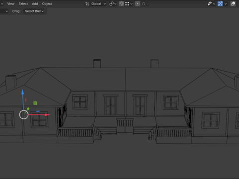Medieval house low poly village town city residential game ready 47 3Dモデル