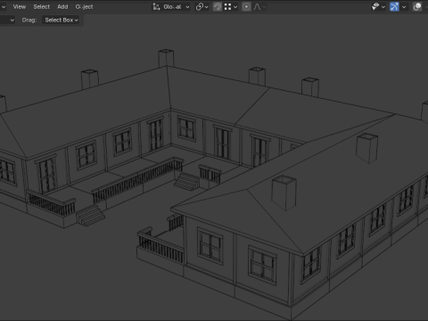 Medieval house low poly village town city residential game ready 49 3D 模型