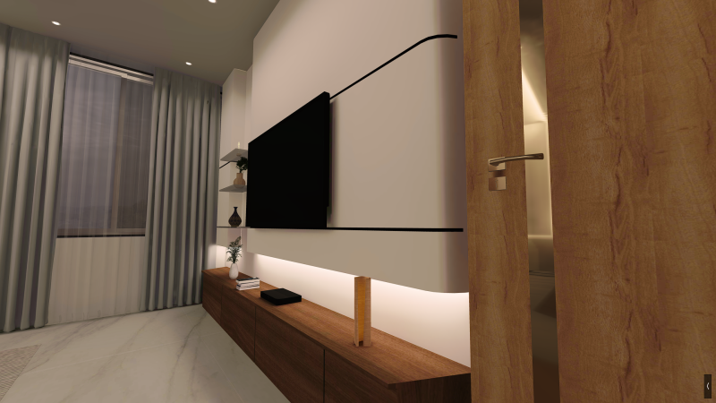 Modern TV Unit FOR INTEROR Model 3D .c4d .max .obj .3ds .fbx .stl .blend