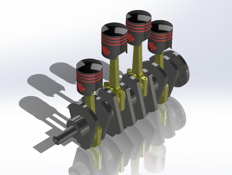 4 Cylindrical Engine 3D Model .c4d .max .obj .3ds .fbx .stl .blend 