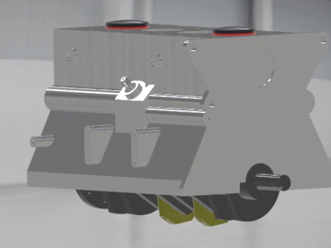 Motor 4 tempos Modelo 3D