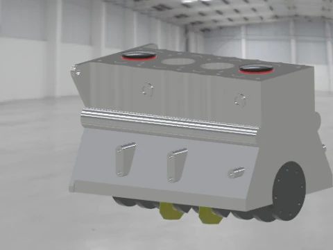 4 Stroke Engine 3D Model