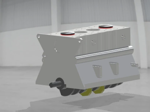 4 Stroke Engine 3D Model