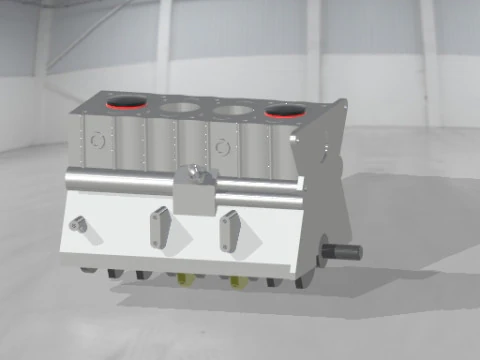 4 Stroke Engine 3D Model