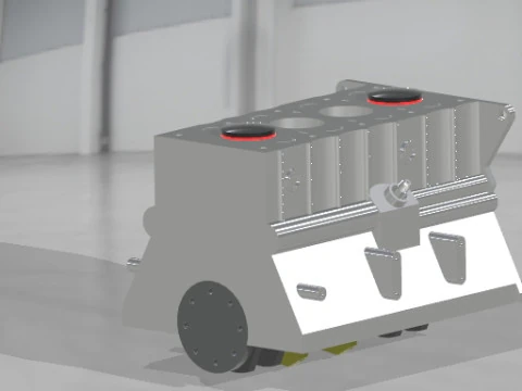 4 Stroke Engine 3D Model