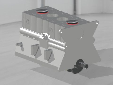 4 Stroke Engine 3D Model