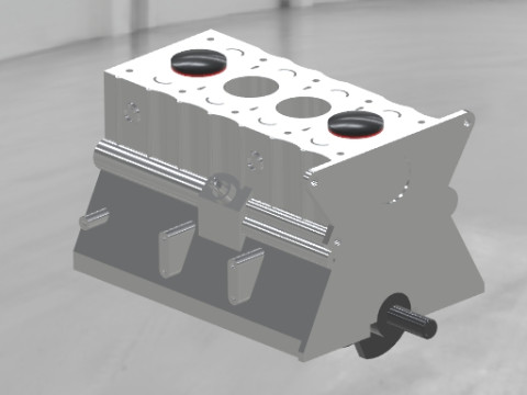 4 Stroke Engine 3D Model