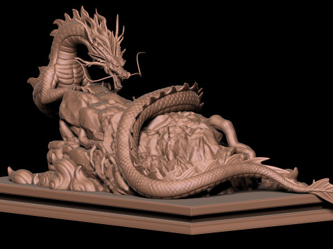 Naga Fang Long Chinese Dragon 3D Print Model