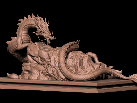 Naga Fang Long Chinese Dragon 3D Print Model
