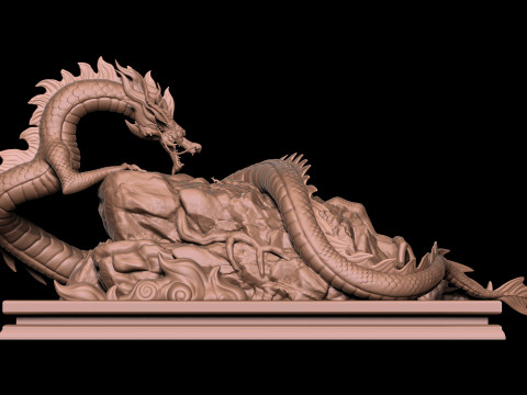 Naga Fang Long Chinese Dragon 3D Print Model