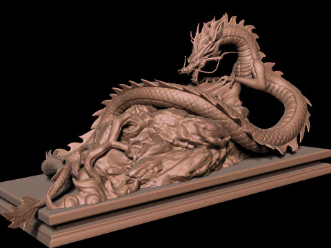 Naga Fang Long Chinese Dragon 3D Print Model