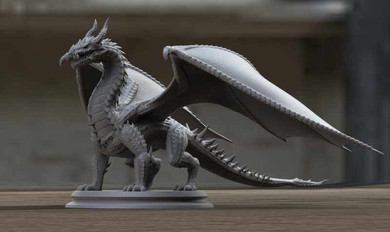 Magnarion The Dreadful Dragon 3D 프린트 모델 .c4d .max .obj .3ds .fbx .stl .blend