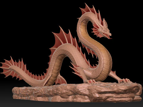 Drag&atilde;o do Mar Leviat&atilde; Modelo de Impressão 3D