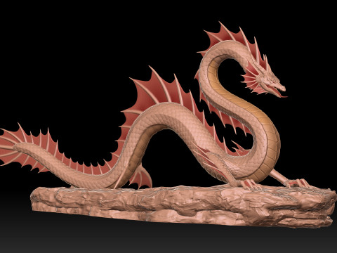 Leviathan Sea Dragon 3Dプリントモデル