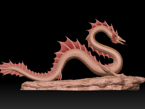 Leviathan Sea Dragon 3Dプリントモデル