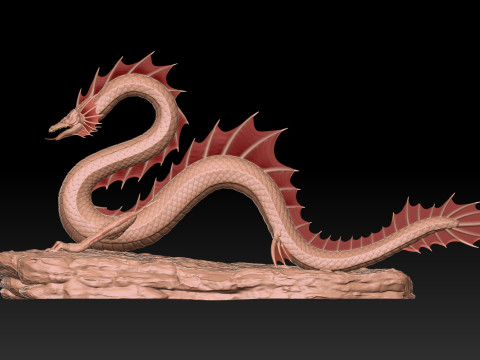 Leviathan Sea Dragon 3Dプリントモデル