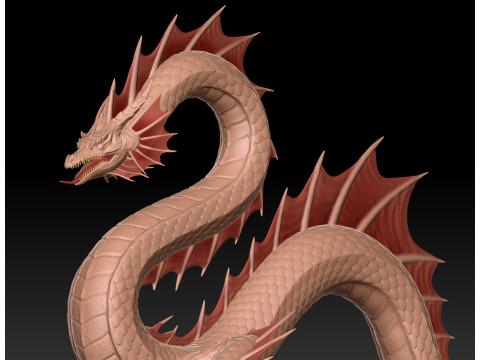 Leviathan Sea Dragon 3Dプリントモデル