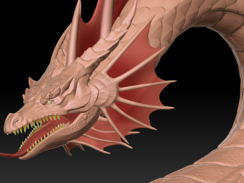Leviathan Sea Dragon 3Dプリントモデル