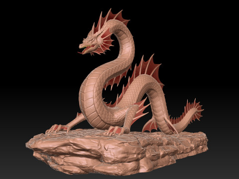 Leviathan Sea Dragon 3Dプリントモデル
