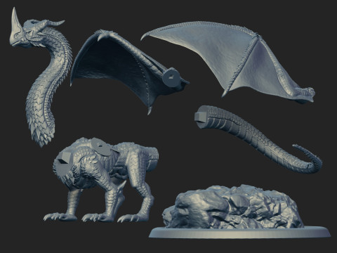 Hornstrandir The High Land Dragon 3Dプリントモデル