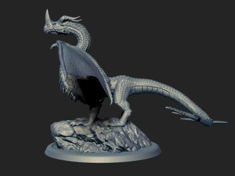 Hornstrandir The High Land Dragon 3Dプリントモデル