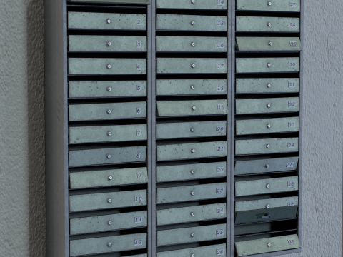 Old Mailboxes Game Ready Prop 3D 모델