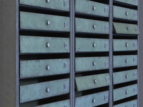 Old Mailboxes Game Ready Prop 3D Model