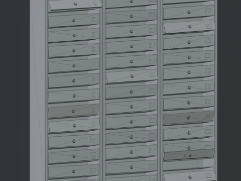 Old Mailboxes Game Ready Prop Modelo 3D