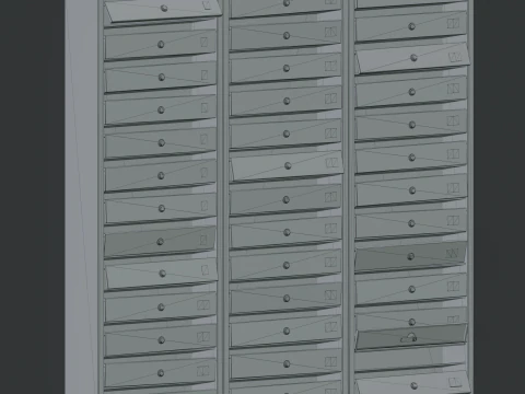 Old Mailboxes Game Ready Prop 3D Model