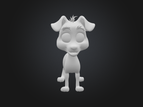 Dog 3Dプリントモデル