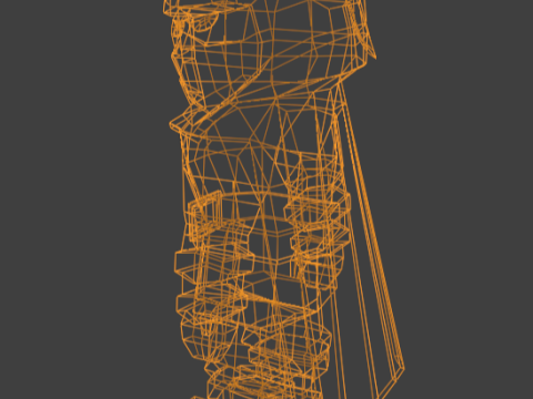 Low-Poly Ninja Character Stylized Dark Warrior 3D 模型