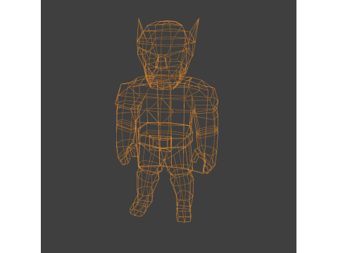 Low-Poly Superhero Casual Comic Style Character 3D Model